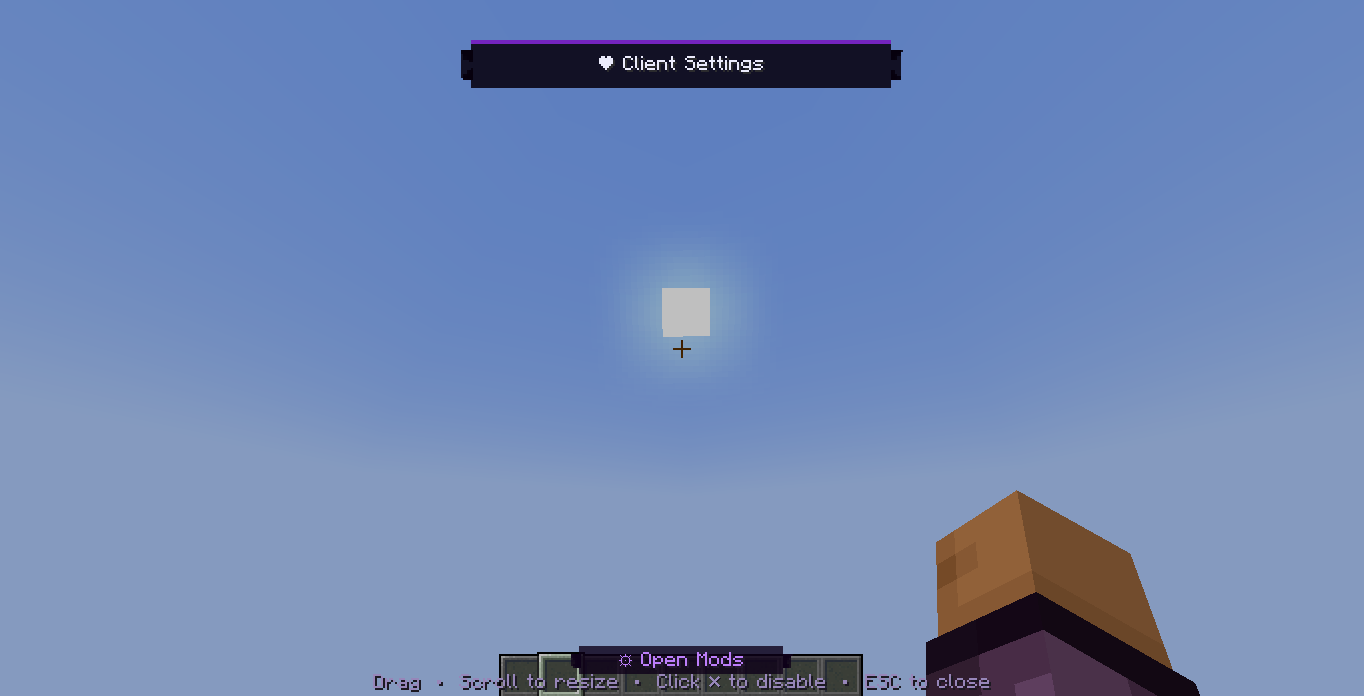 In-game HUD & client settings
